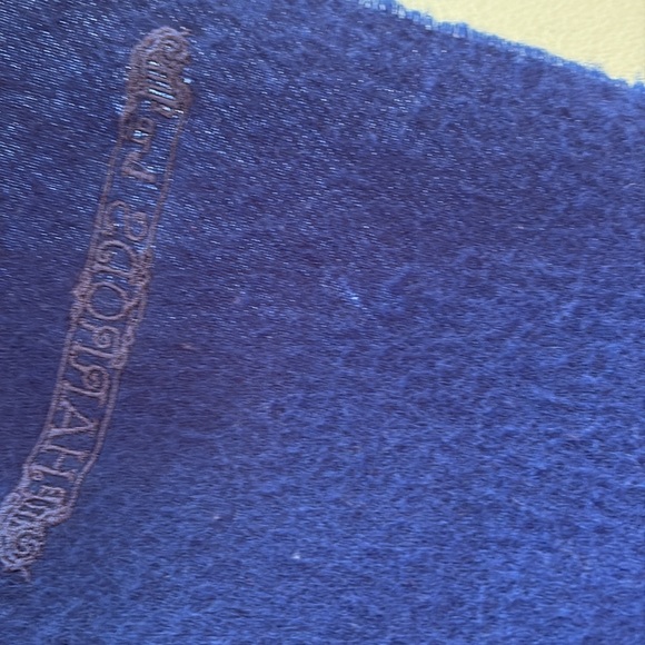 HARRODS of London Knightsbridge  Vintage SCARF Blue. -B6 - Picture 7 of 7